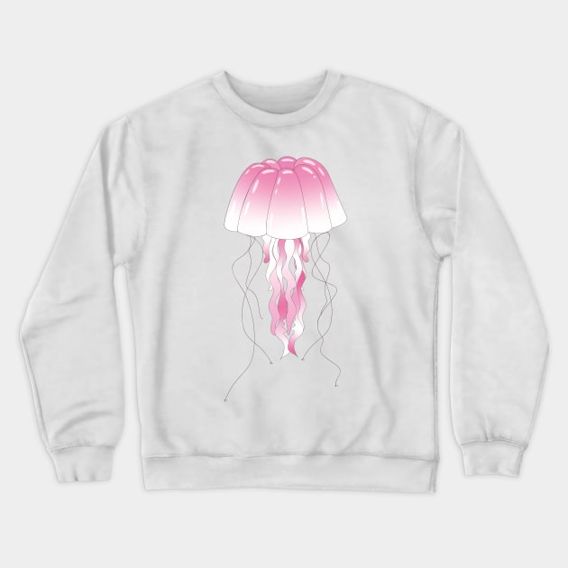 Pink Jellofish Crewneck Sweatshirt by Oddoty